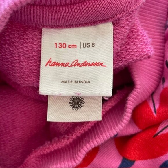 Hanna Andersson French Terry Sunset Tulip Print Knit Spring Dress 130cm 8 - Picture 5 of 7